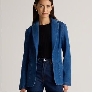 Quince Stretch Denim Blazer Size Medium